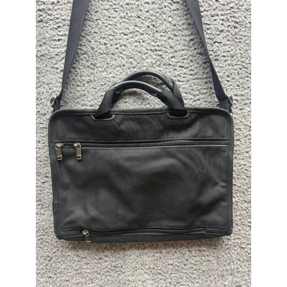 Tumi Nylon Laptop Briefcase Crossbody Messenger‎ Bag Black 26101D4